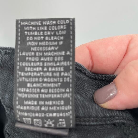 Black Orchid Off Step High Rise Emo Indie Miranda Skinny Jeans Jet Black Size 28 - Picture 8 of 10